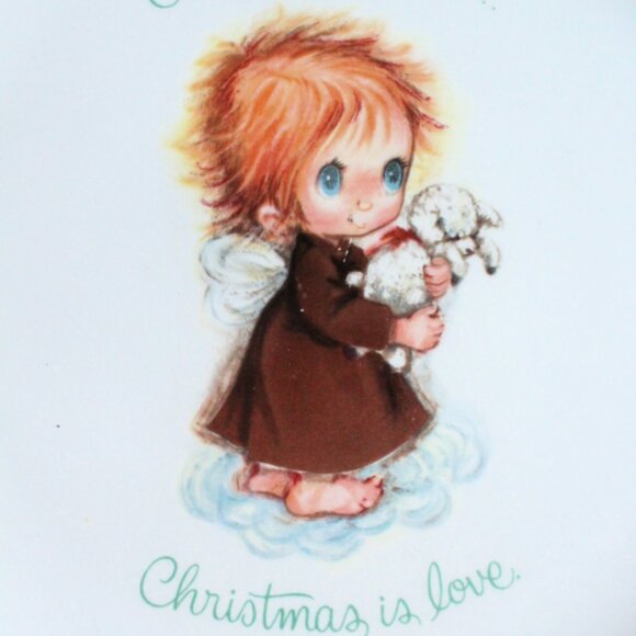 Vintage Little Folk Collector's Plate- Christmas is Peace...Christmas is Love. - Picture 2 of 3
